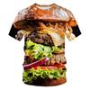 Lustige Spiegeleier 3D-gedruckte T-Shirts Essen Hamburg Pommes Streetwear Herren Damen Mode Kurzarm T-Shirt Kinder T-Shirts Oberteile