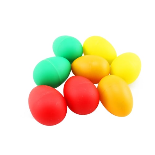 navire Colorful Maracas and Egg Shakers, 7 Colors, Set of 14