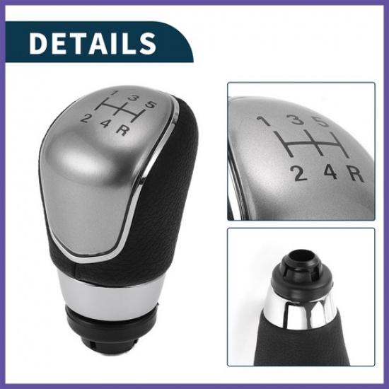 5 Speeds Manual Gear Shift Knob for Ford B-Max 12-20 Faux Leather Black