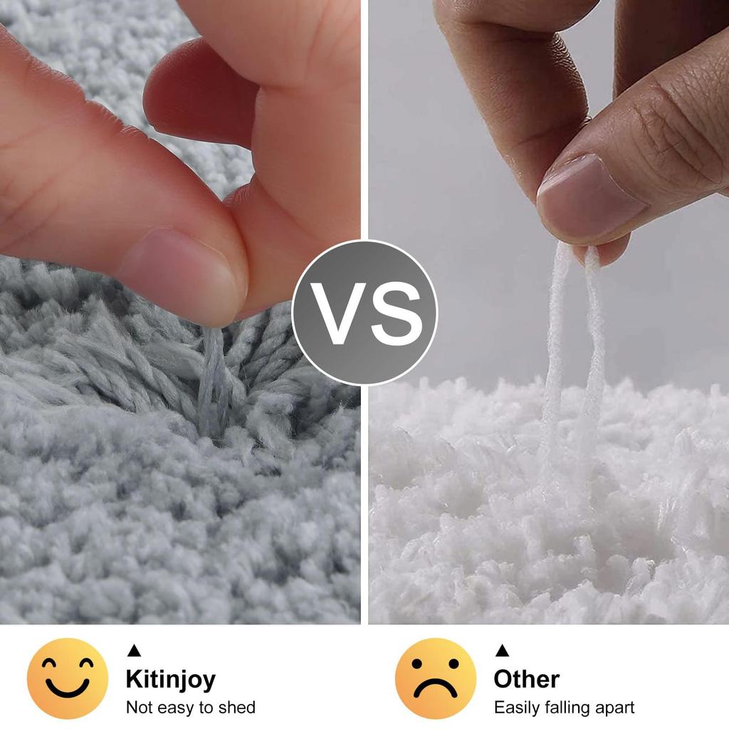 Olanly Large Bathroom Rugs Non Slip Bath Mats Bathroom Machine Washable Plush Carpet Room Floor Decor Absorbent Bath Rugs Shower