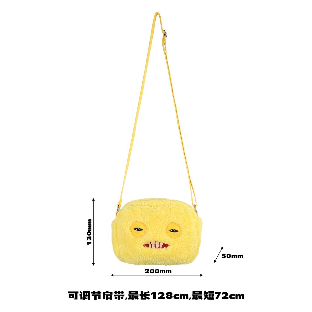 Ugly Cute Monster Plush Crossbody Bag With Teeth Animal Doll Shoulder Purse Small Wallet