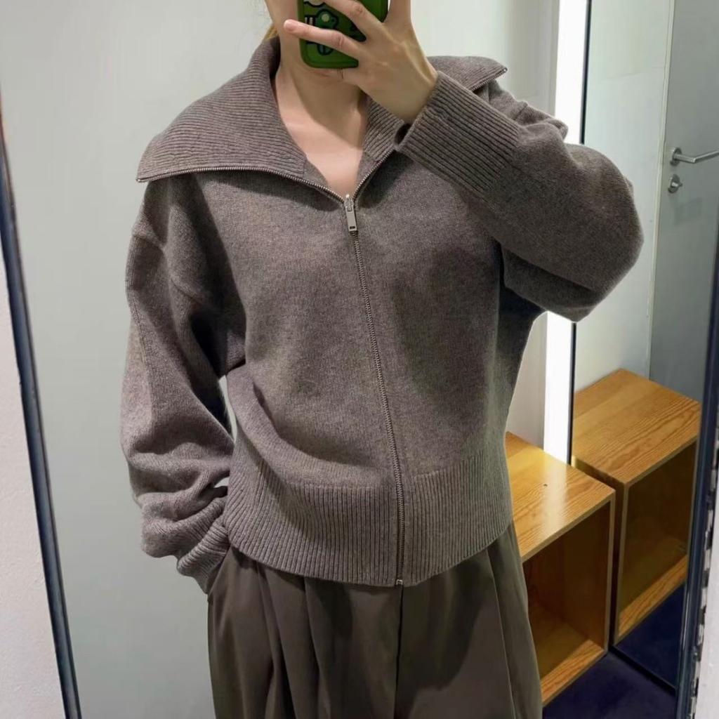 Ethereal Cos Winter New Style of Ladies' Casual Standard Fit Waist-cinching Knitted Pilot Jacket