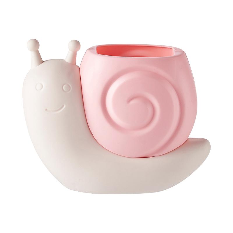 Interesting Snail Pen Holder Plastic Multi-Functional Pencil Storage Box Tabletop Storage Student Stationery Organizer