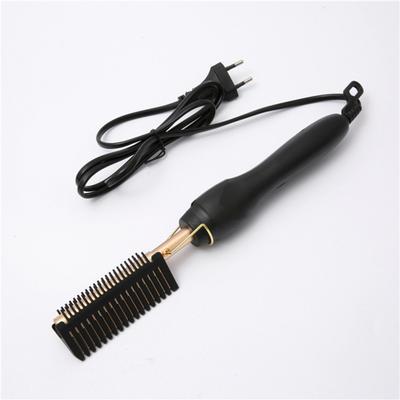 2 em 1 pente de aquecimento elétrico alisador de cabelo portátil para viagem com pente anti-escaldante removível