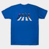 Asian Size Men Print T-shirt Robot Road Call No-Cut Heat Transfer Print Cotton Tshirt