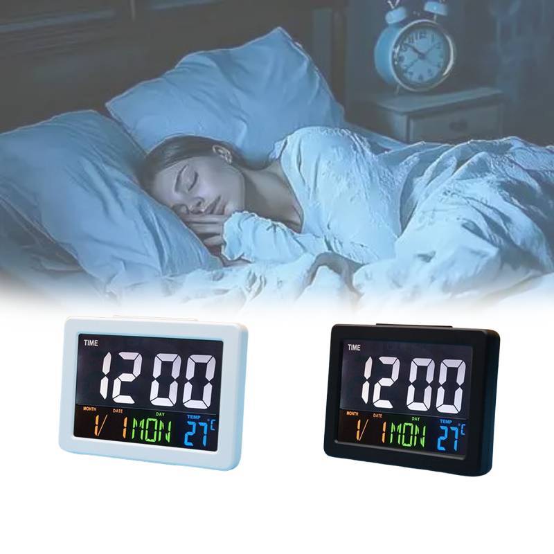 Digitale Weckeruhr mit Kalender und 24-Stunden-Anzeige für Schüler und den Heimgebrauch