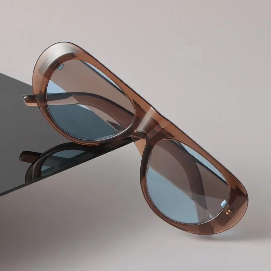 Fashion Sunglasses Women Men Oval Cat Eye Candy Mirror Brand Designer Sun Glasses Trendy Eyewear Unisex Sexy Classic