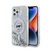 Karl Lagerfeld Liquid Glitter Choupette Head Magsafe - Etui Iphone 12 / Iphone 12 Pro (Przezroczysty)
