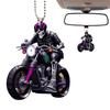 Car Arylic Skeleton Ornament Acrylic Quirky Pendant Skeleton Ride Motorcycle Lanyard-Attached Seasonal Decors For Backpack