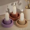 Candle Mould Decors Casting Molds DIY 3D Silicone Mould Cylinders Striped Mould Silicone Molds Handicrafts Candle Holder