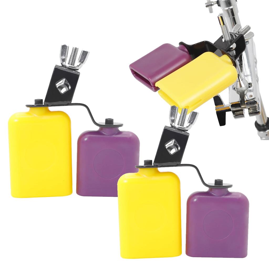 NABESHI Drum Cowbell Set Perkussion Übung Diskant Bass Übung Bass Drum Übungspad Musikinstrument Zuhause (2 Stücke)