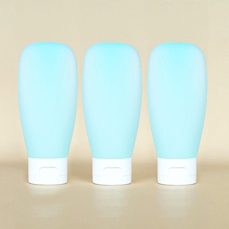3Pcs/Set Soft Silicone Moisturizer Containers Squeeze Tube Empty Bottles Refillable Bottle Portable Travel Shampoo Bottle 60ml 100ml