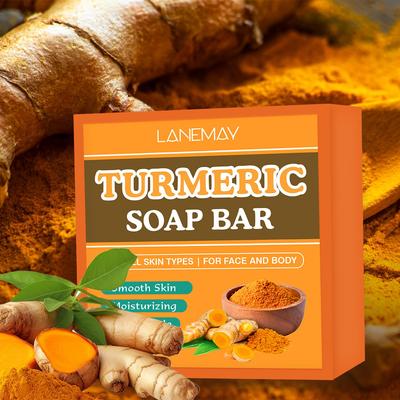 Turmeric Soap Bar - Deep Cleaning and Moisturizing Face & Body Skin, Promote a Smoother, More Radiant Skin Texture,100g