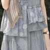 Sibaisha 2025 Summer Women's Round Neck Loose Vest & Skirt Set