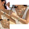 Ocean Starfish Necklace And Bracelet Set With Zinc Alloy Charm For Summer Fashion Women