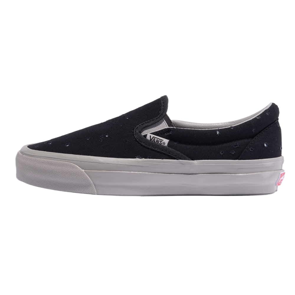 Vans Слипоны 98 Удобные Модные Простые Универсальные Низкие Кеды для скейтбординга Унисекс Кроссовки Черные VN000CWA4SR1 42.5