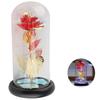 Glass Cover Flower Light Colorful Romantic Decorative Clear Cover LED Rose Lamp for Bedroom Wedding Party