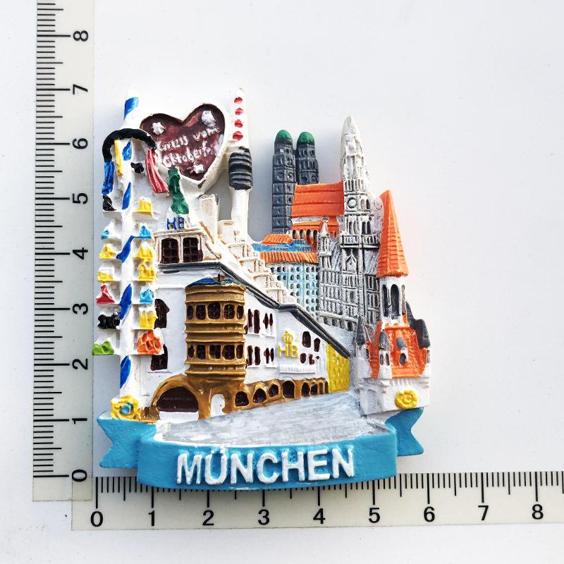 Germany 3D Fridge Magnets Tourism Souvenir Resin Refrigerator Magnets Sticker Collection Handicraft Gift Decoration Articles