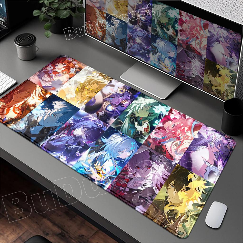 New Mouse Pad Honkai Star Rail Hysilens Evernight Large Computer Office Table Mats XXL Rubber Anti-slip Gaming Keyboard Mousepad