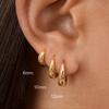 Nerezová ocel 1 pár Minimalistické kruhové náušnice Huggie pro ženy Zlatá barva Malý kulatý kroužek 6/10/12 mm Punk Unisex Rocková náušnice