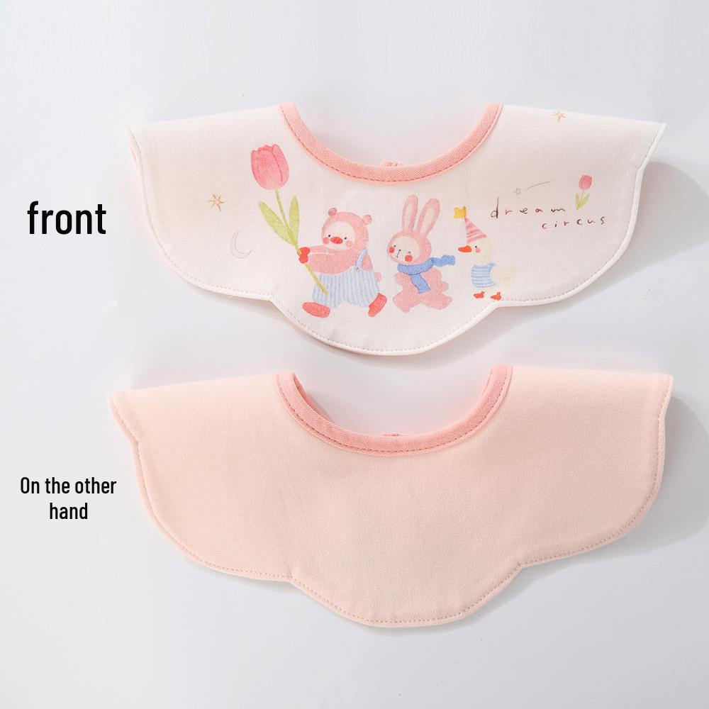 Korean Style Waterproof Cotton Baby Bib - Cartoon Print