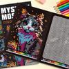 24 Seiten Mystery Mosaik Malbuch nach Zahlen für Erwachsene Pixel Art Stressabbau Handbemalung