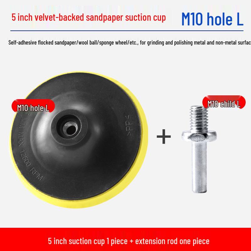 Sanding Artifact: Flocking Sandpaper Suction Cup for Angle Grinders – Self-Adhesive Disc for Woodworking and Wall Polishing.