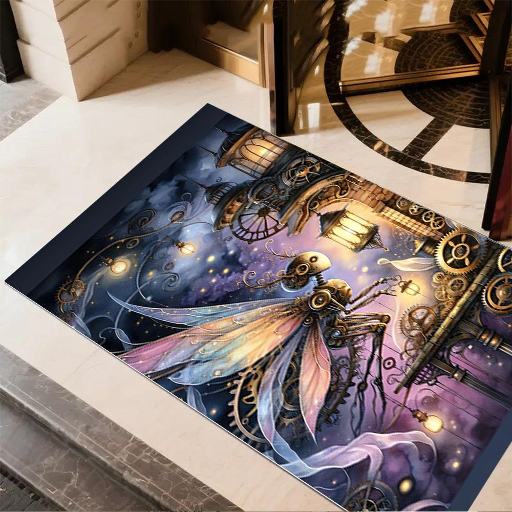 1 Stück Steampunk Fee Heimteppich Rutschfest Büro Dekor Geschenk Wohnzimmer Schlafzimmer