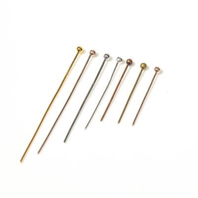 200pcs/lot 18 20 24 30 35 40 Mm Gold Silver Metal Ball Head Pins for DIY Jewelry Making Head Pins Findings Supplies Wholesale