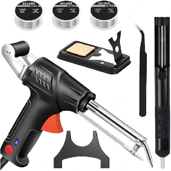 Internally Heated Industrial Welding Tools, Multi-Function Soldering Iron Soldering Gun Set, Automatic Corded Solder Iron Internal Heat Electric