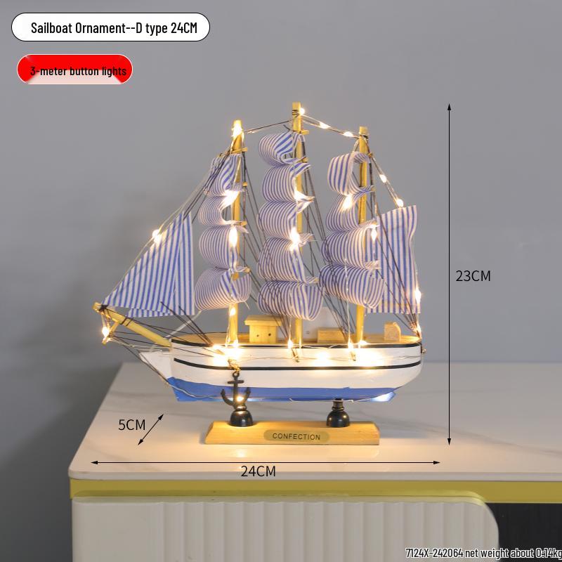 Segelboot Ornament - Modell für ruhige Fahrt zur Dekoration von Zuhause oder Büro