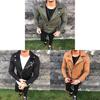 Quality Men Long Sleeve Zipper Motorbiker Jacket With Vintage Slim Fit Coat**