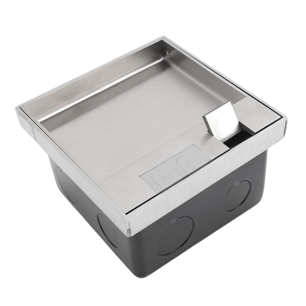 Recessed Floor Electrical Outlet Kit Flat Concealed Receptacle Outlet Water Proof Cover Box 1pc 3 Prong and 2pcs