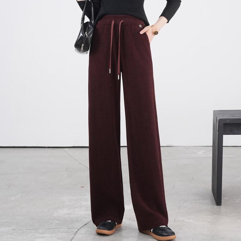 Yalu Women's Spring/Autumn High-Waist Straight-Leg Casual Trousers