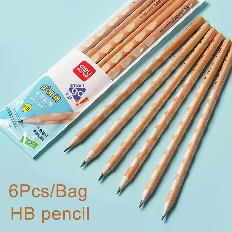 

6/12 шт. HB/2B Практика Положение при письме Отверстие Карандаш Корректирующий захват Деревянная ручка Карандаш Рисование Письмо Аксессуары белый