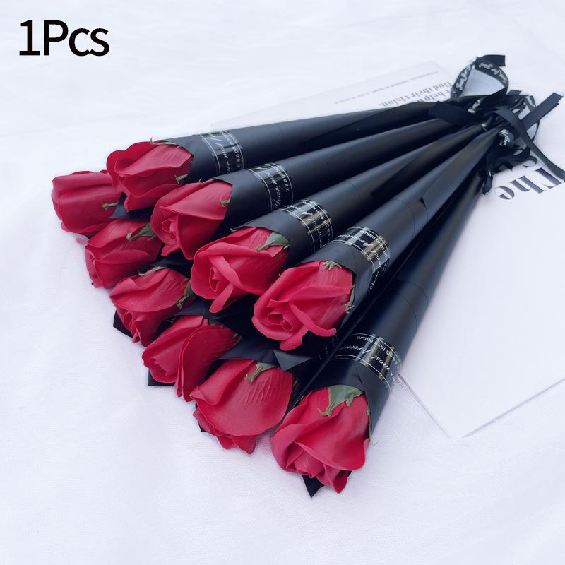 Artificial Soap Rose Bouquet Little Bear Soap Flower Diy Flower Bouquets Wedding Mother'S Day Valentine'S Day Gift Souvenirs