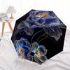 1pc Floral Design Automatic Open/close Folding Compact Umbrella, 8-Rib Sturdy Canopy, Lightweight Portable, Everyday Use, Gift, Outdoor Umbrella, Trav