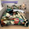 Nightmare Before Bedtime Printed 3pcs Bedding Set Soft Microfiber 1 Duvet Cover And 2 Pillowcases Home Bedroom Decor Xmas Gift Ek162
