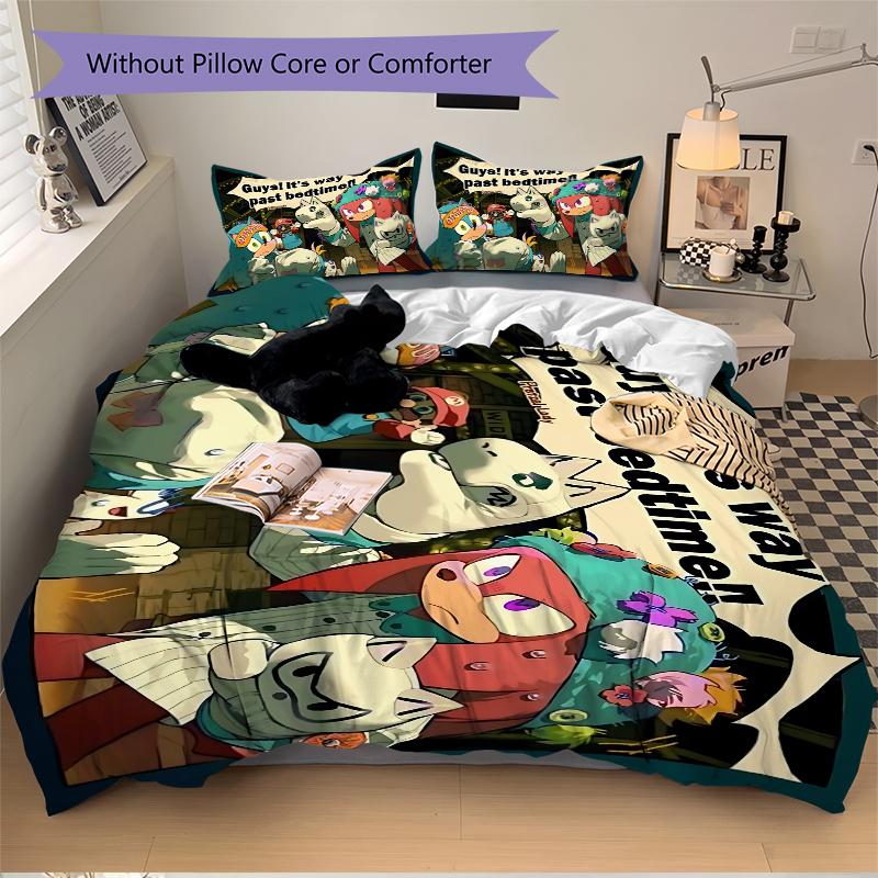 Nightmare Before Bedtime Printed 3pcs Bedding Set Soft Microfiber 1 Duvet Cover And 2 Pillowcases Home Bedroom Decor Xmas Gift Ek162