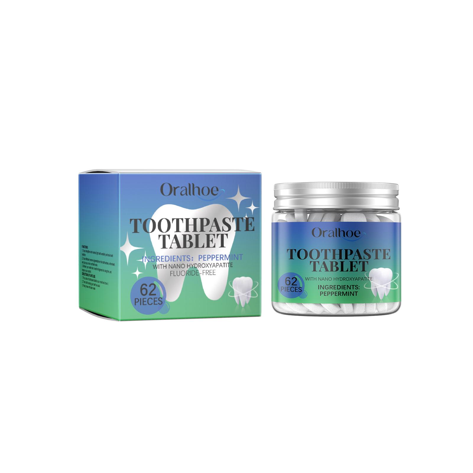 

Oralhoe Отбеливающие таблетки зубной пасты Мята Очистка зубов Желтый зубной камень Неприятный запах изо рта Очищающие таблетки Красота