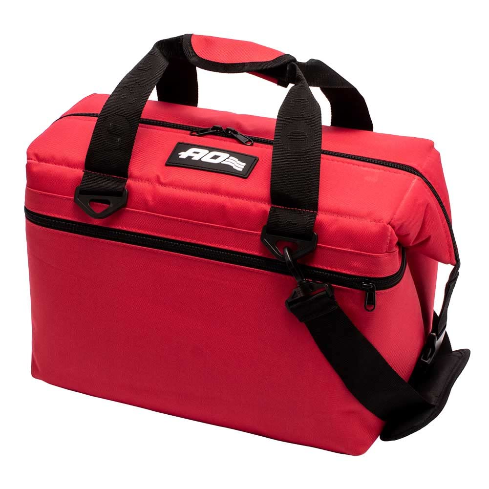 

AO Coolers Cooler Bag 24 Pack Canvas Soft Cooler AO24RD Red 23L Soft Cooler Box Outdoor [AO Coolers] Approx. [Used]