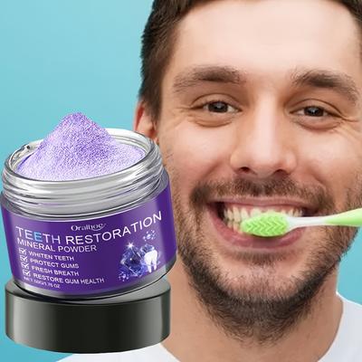 Tandenherstel Mineraalpoeder Tanden Bleken Vlekken Verwijderen Mondhygiëne Frisse Adem Geur Verbeteren Paarse Bleektandpasta