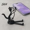 Horizontal Vertical Phone Holder 3D Printed Mobile Holder, One-Piece Molding Stand, Portable Stand Climbing Cat Shape Stable Support for Watching