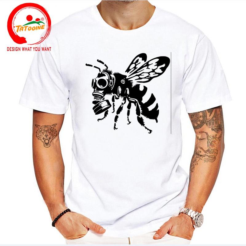 Funny Design Bee With Gasmask Sred Doublet Unisex Fashion Trendy Casual Clothing Stylish Tops Tee Shirt Leisure Tshirt Unisexs