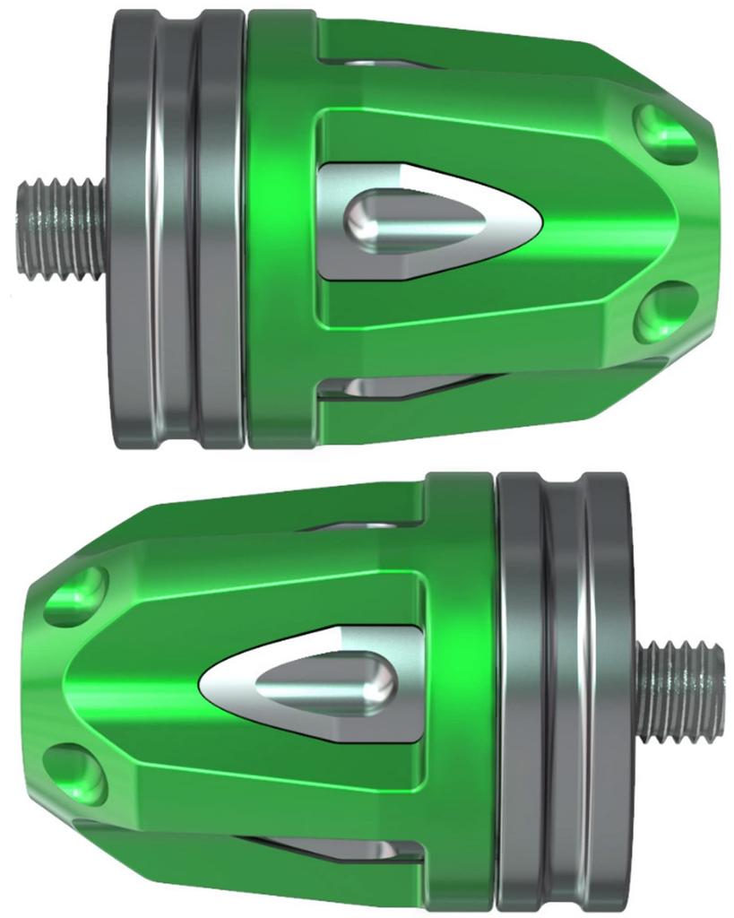 Bar End Ends for Kawasaki and NINJA250 H&b Caps/Grip Z900RS, ZRX1200DAEG, (Green)