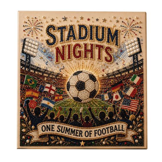 Football Stadium Pearl Painting Kit DIY Soccer Ball Pearl Art Kit A
