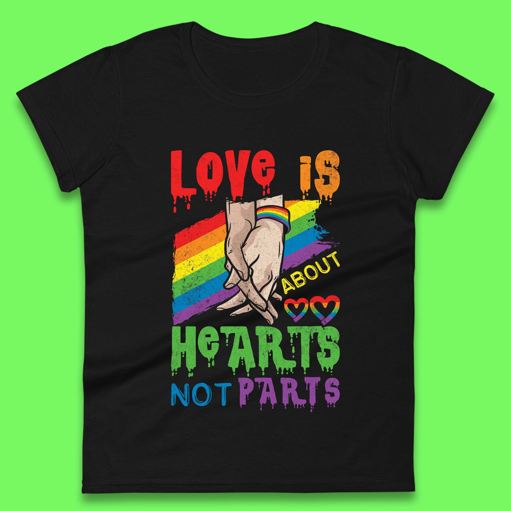 

Love Is About Hearts Womens T-Shirt Mens Tops Tees Unisex S