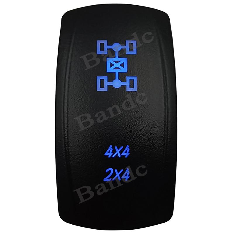 4X4 2X4 4WD/2WD Rocker Switch 5 Pin On-OFF SPST Four Wheel Drive Toggle Switch for Car Can Am Polaris ATV UTV Waterproof 12V/24V