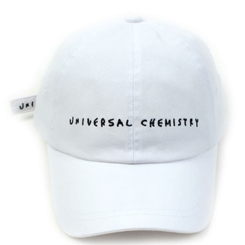 Universal Chemistry White Bio Washing Logo Ballcap Washing Ball Cap