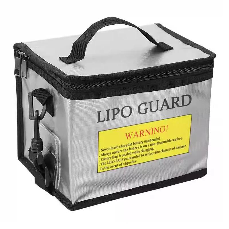 Lipo Battery Safety Bag 215*145*165mm Portable Explosion-proof Fireproof Storage Bag With Safe Guard For RC Drone Batteries